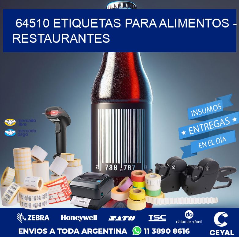 64510 ETIQUETAS PARA ALIMENTOS - RESTAURANTES