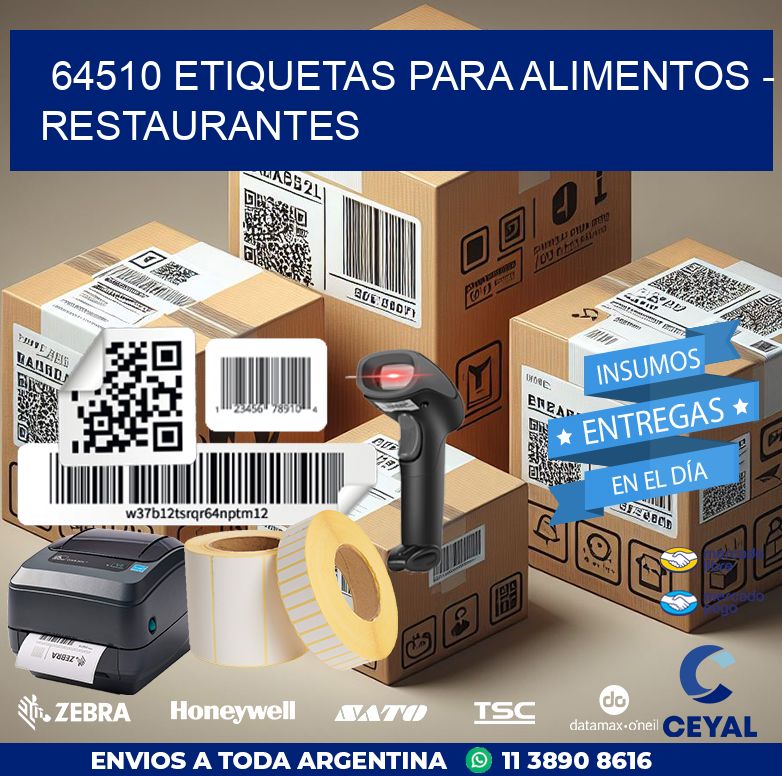 64510 ETIQUETAS PARA ALIMENTOS - RESTAURANTES
