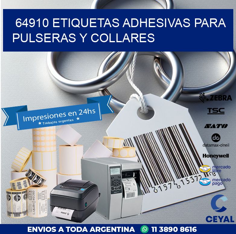 64910 ETIQUETAS ADHESIVAS PARA PULSERAS Y COLLARES