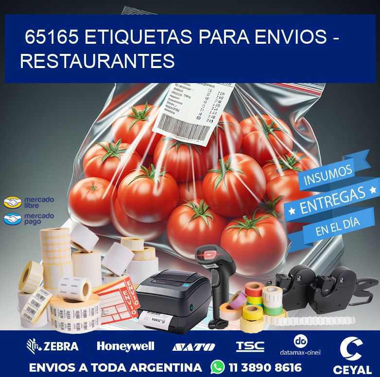 65165 ETIQUETAS PARA ENVIOS - RESTAURANTES