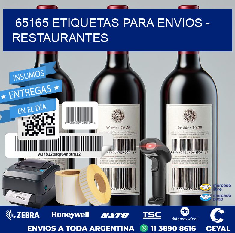 65165 ETIQUETAS PARA ENVIOS - RESTAURANTES