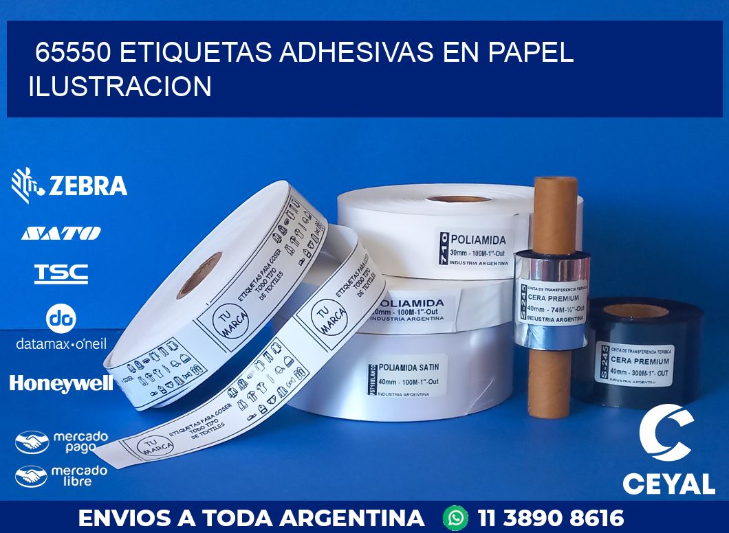 65550 ETIQUETAS ADHESIVAS EN PAPEL ILUSTRACION