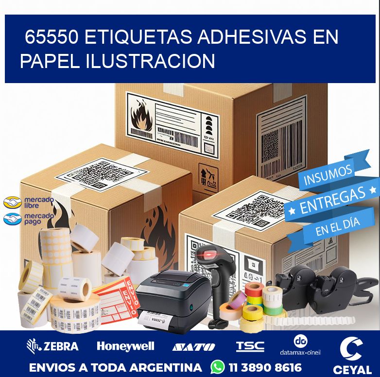 65550 ETIQUETAS ADHESIVAS EN PAPEL ILUSTRACION