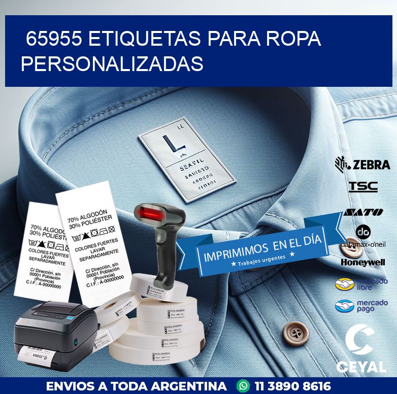 65955 ETIQUETAS PARA ROPA PERSONALIZADAS