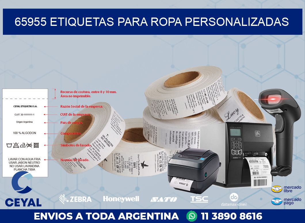 65955 ETIQUETAS PARA ROPA PERSONALIZADAS