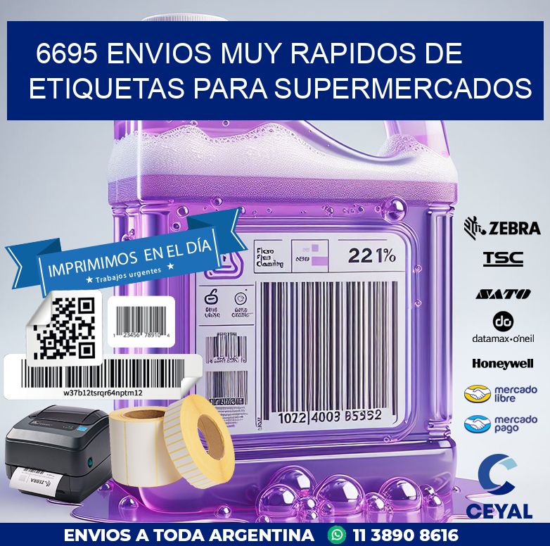 6695 ENVIOS MUY RAPIDOS DE ETIQUETAS PARA SUPERMERCADOS