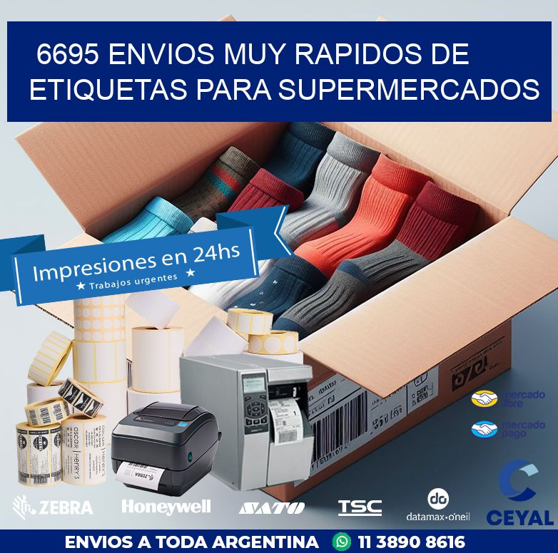 6695 ENVIOS MUY RAPIDOS DE ETIQUETAS PARA SUPERMERCADOS