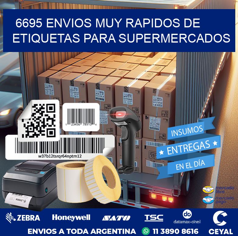 6695 ENVIOS MUY RAPIDOS DE ETIQUETAS PARA SUPERMERCADOS