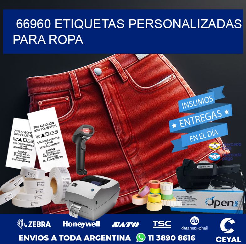 66960 ETIQUETAS PERSONALIZADAS PARA ROPA