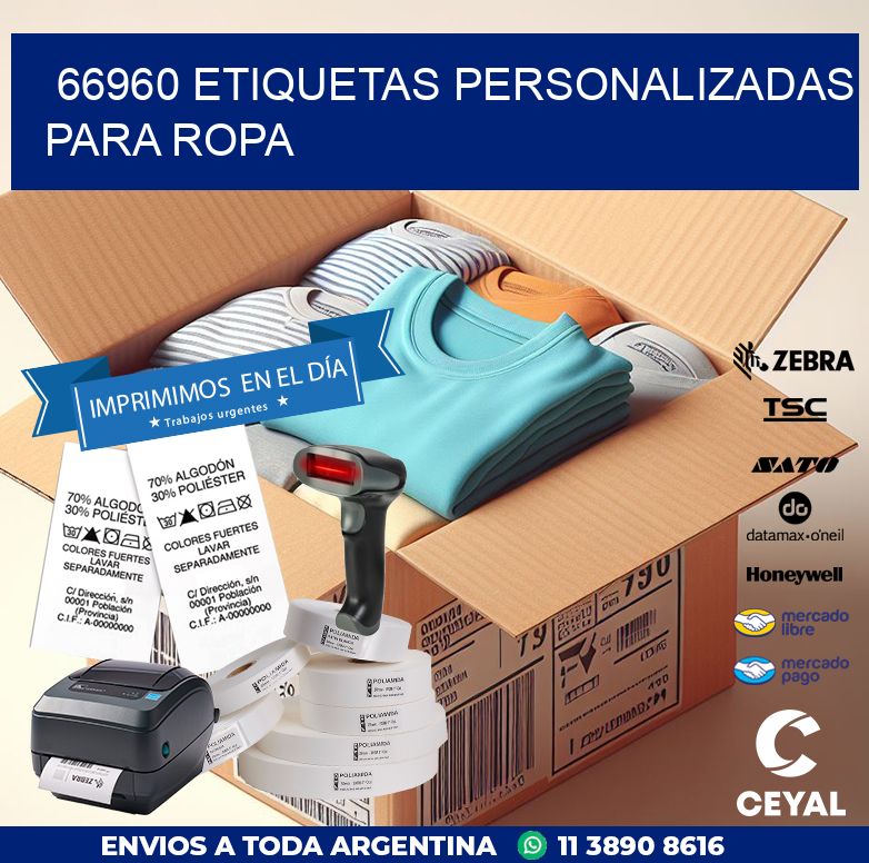 66960 ETIQUETAS PERSONALIZADAS PARA ROPA