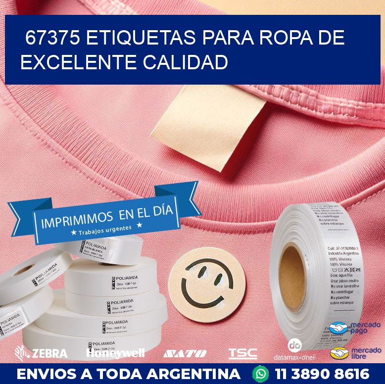 67375 ETIQUETAS PARA ROPA DE EXCELENTE CALIDAD