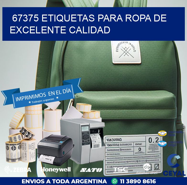 67375 ETIQUETAS PARA ROPA DE EXCELENTE CALIDAD