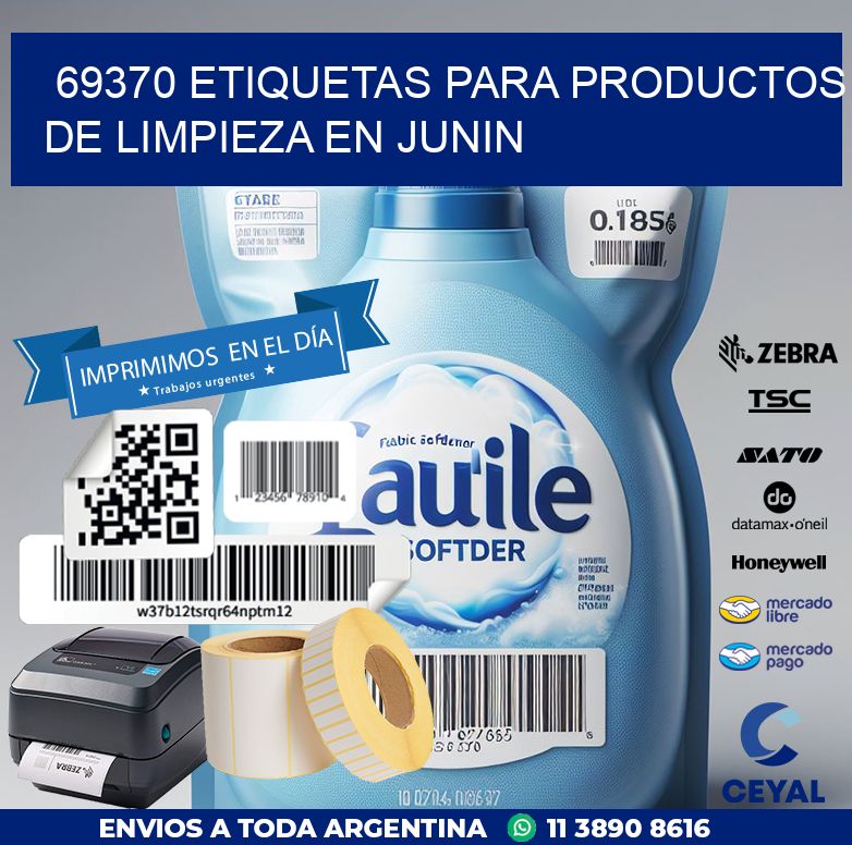 69370 ETIQUETAS PARA PRODUCTOS DE LIMPIEZA EN JUNIN