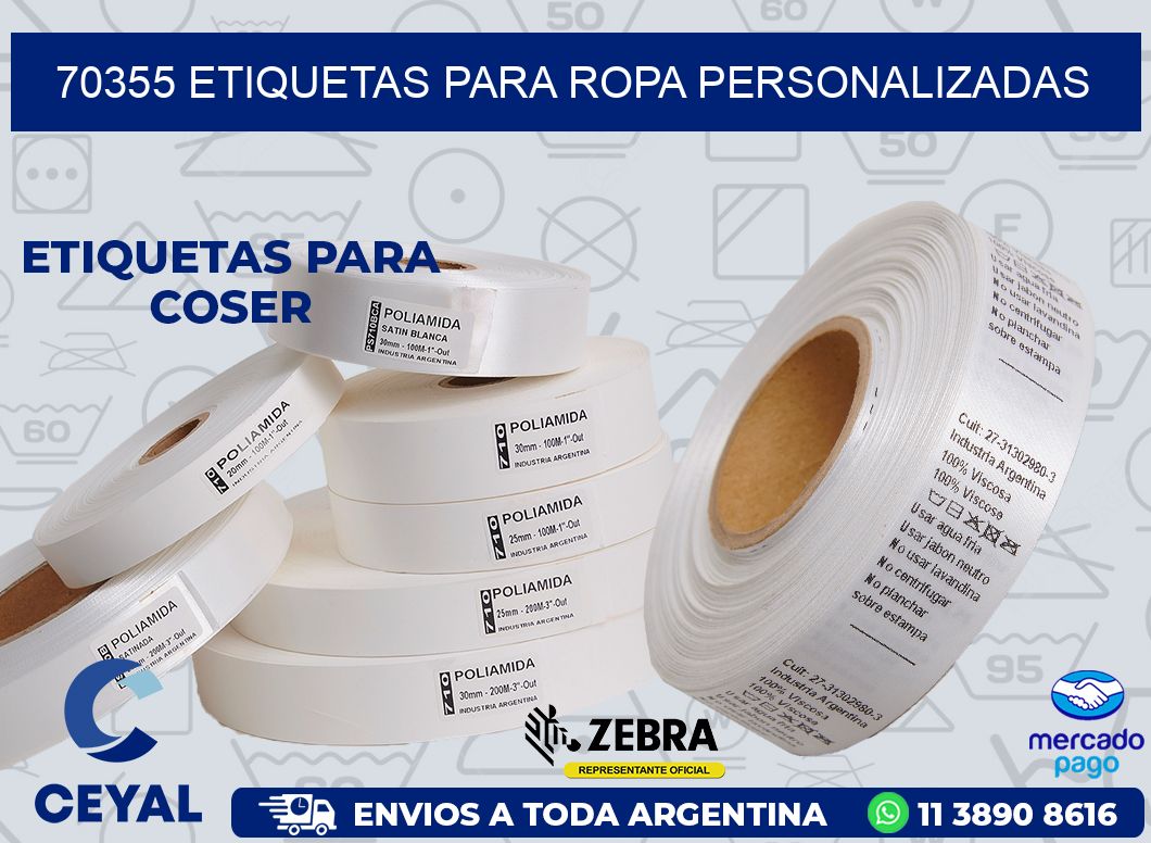 70355 ETIQUETAS PARA ROPA PERSONALIZADAS