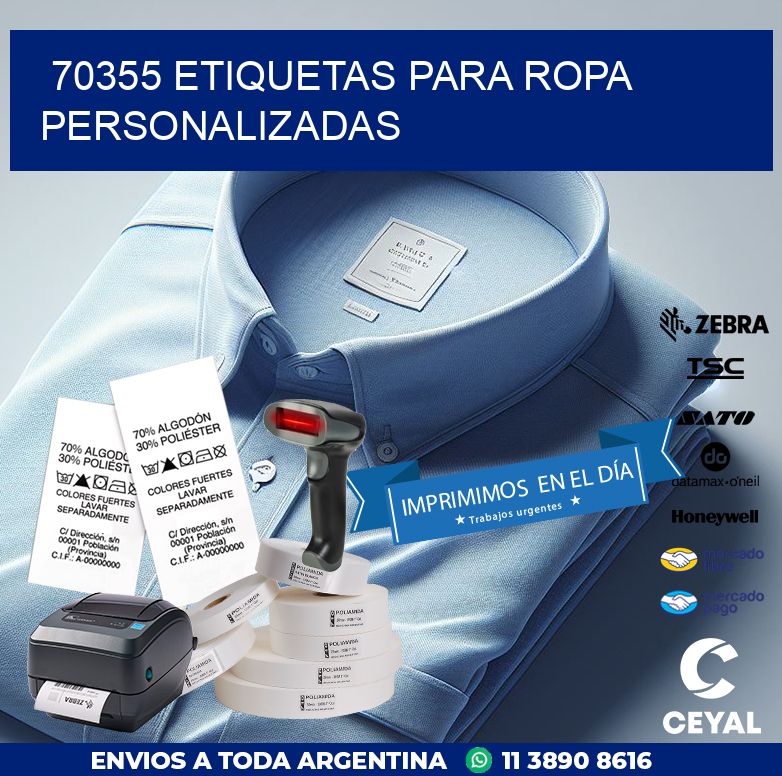 70355 ETIQUETAS PARA ROPA PERSONALIZADAS