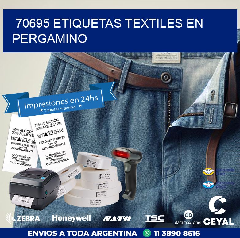 70695 ETIQUETAS TEXTILES EN PERGAMINO