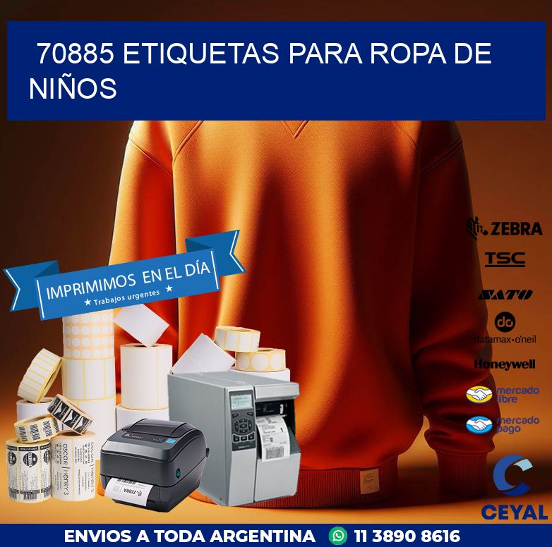 70885 ETIQUETAS PARA ROPA DE NIÑOS