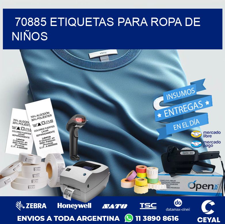 70885 ETIQUETAS PARA ROPA DE NIÑOS