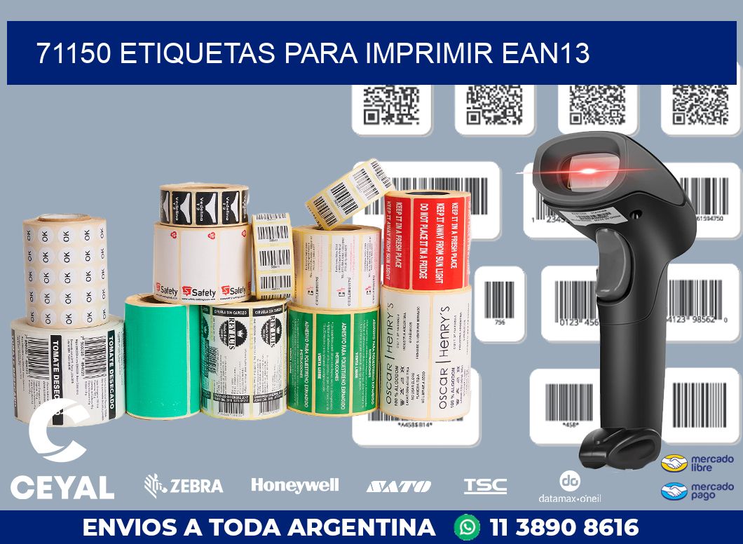 71150 ETIQUETAS PARA IMPRIMIR EAN13