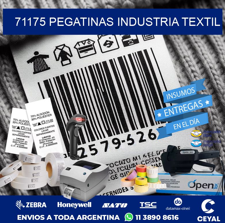 71175 PEGATINAS INDUSTRIA TEXTIL