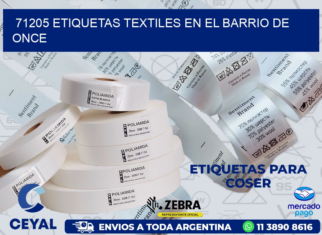 71205 ETIQUETAS TEXTILES EN EL BARRIO DE ONCE