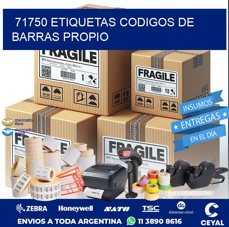 71750 ETIQUETAS CODIGOS DE BARRAS PROPIO