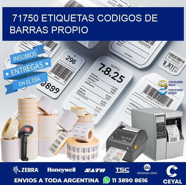 71750 ETIQUETAS CODIGOS DE BARRAS PROPIO