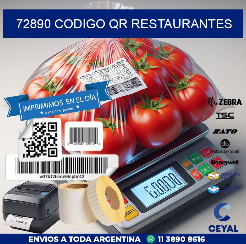 72890 CODIGO QR RESTAURANTES