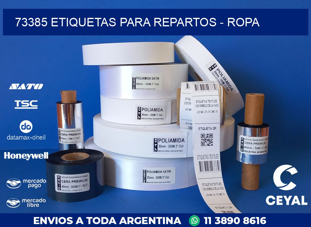 73385 ETIQUETAS PARA REPARTOS - ROPA