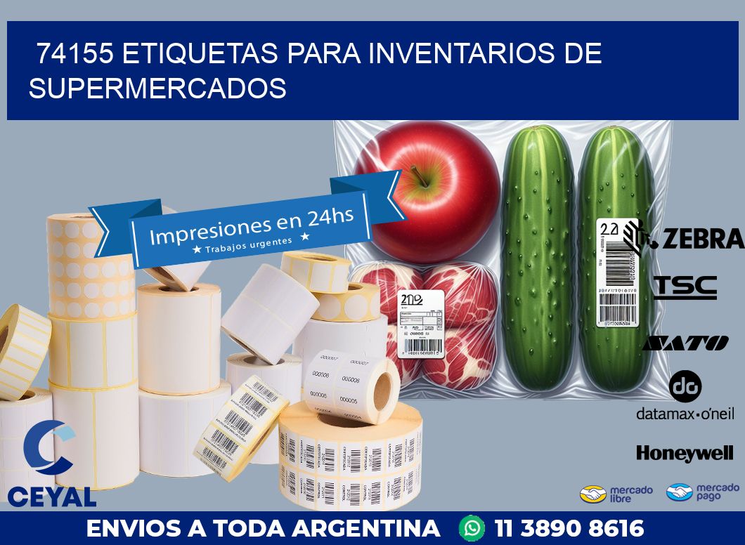 74155 ETIQUETAS PARA INVENTARIOS DE SUPERMERCADOS