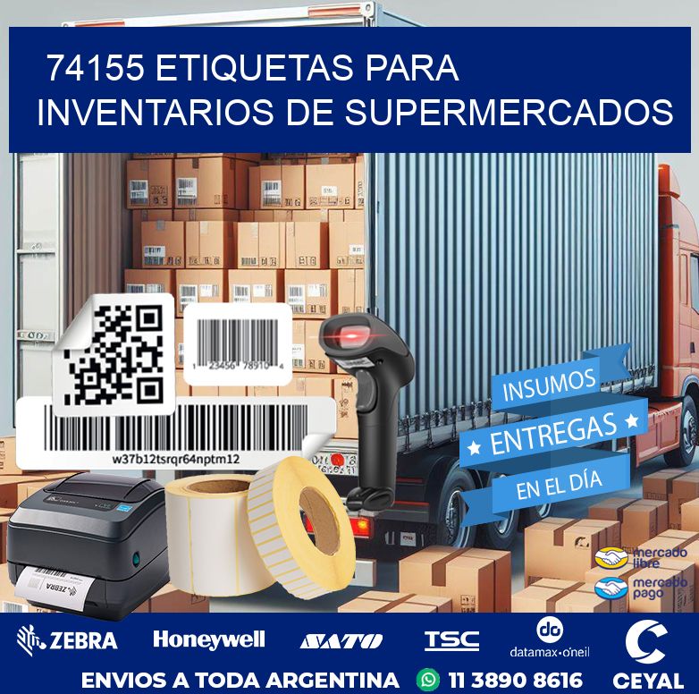 74155 ETIQUETAS PARA INVENTARIOS DE SUPERMERCADOS