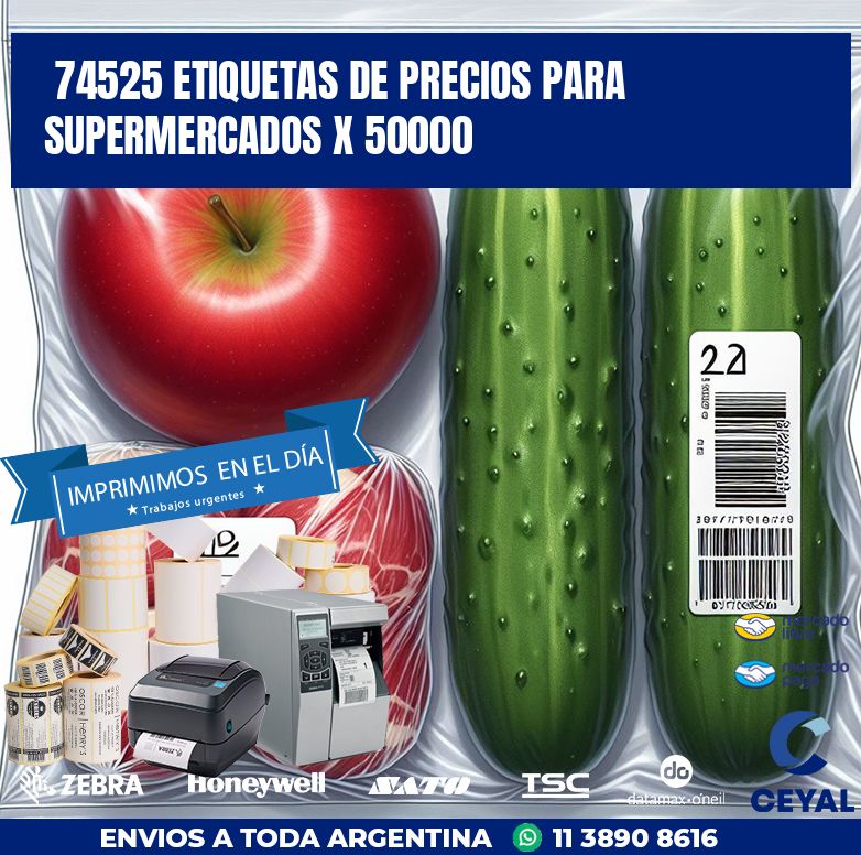 74525 ETIQUETAS DE PRECIOS PARA SUPERMERCADOS X 50000