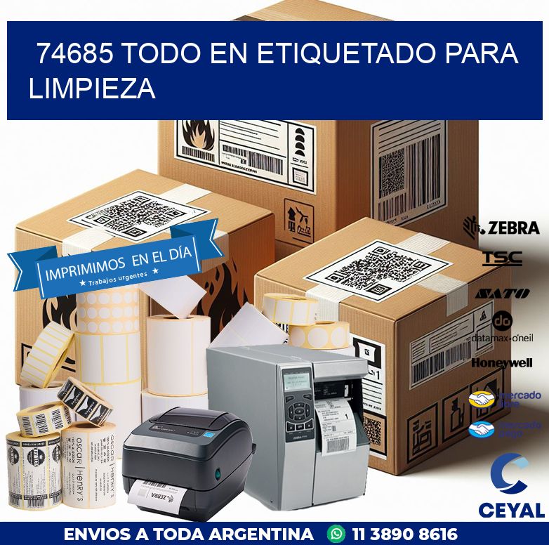 74685 TODO EN ETIQUETADO PARA LIMPIEZA