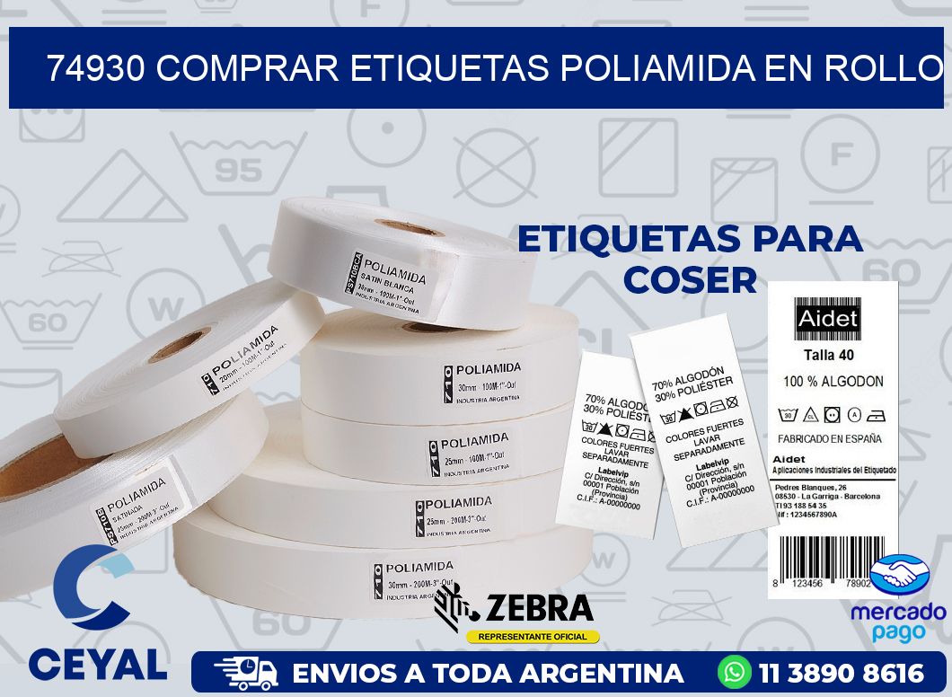 74930 COMPRAR ETIQUETAS POLIAMIDA EN ROLLO