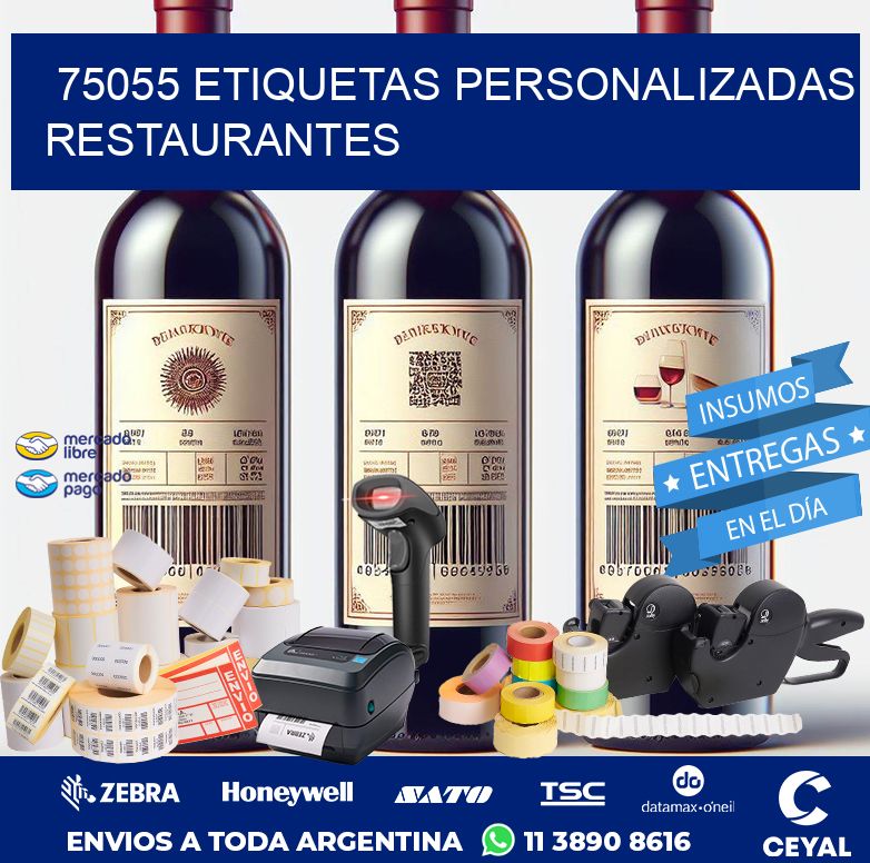 75055 ETIQUETAS PERSONALIZADAS RESTAURANTES