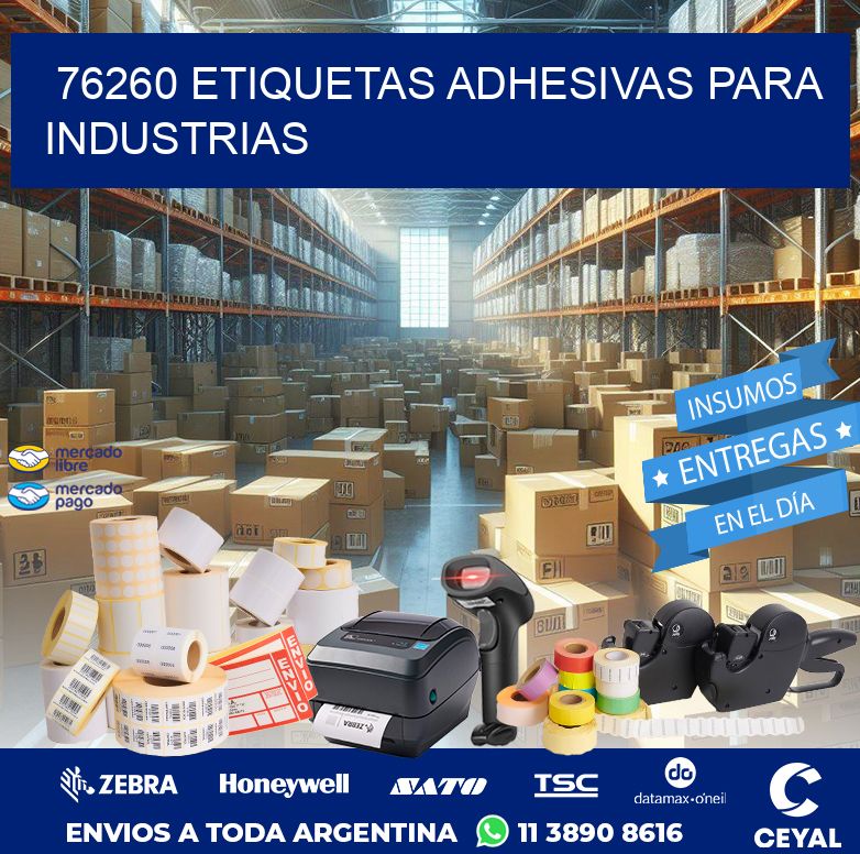 76260 ETIQUETAS ADHESIVAS PARA INDUSTRIAS