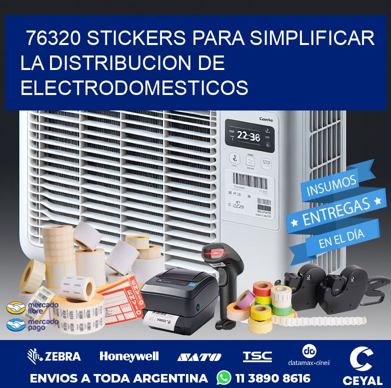 76320 STICKERS PARA SIMPLIFICAR LA DISTRIBUCION DE ELECTRODOMESTICOS