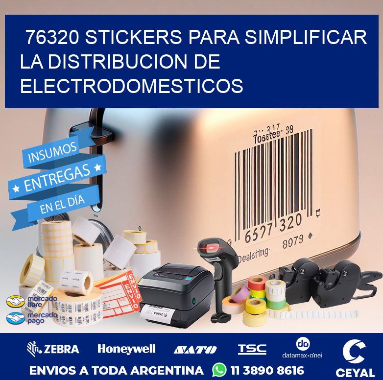 76320 STICKERS PARA SIMPLIFICAR LA DISTRIBUCION DE ELECTRODOMESTICOS