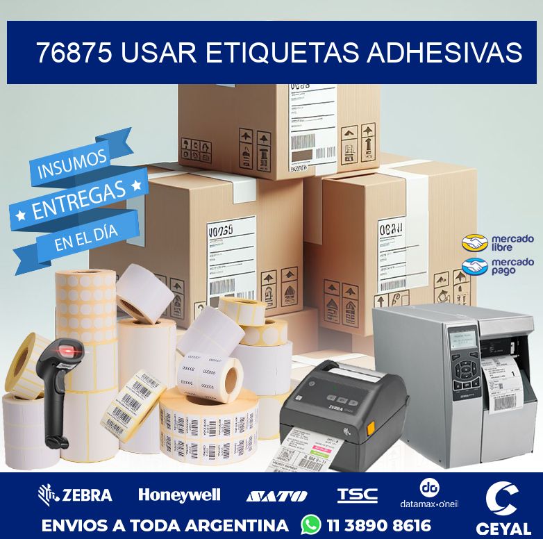 76875 USAR ETIQUETAS ADHESIVAS