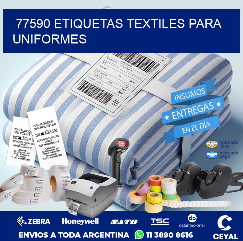 77590 ETIQUETAS TEXTILES PARA UNIFORMES