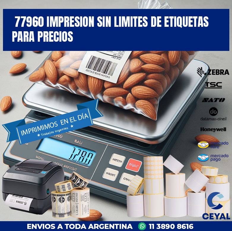 77960 IMPRESION SIN LIMITES DE ETIQUETAS PARA PRECIOS