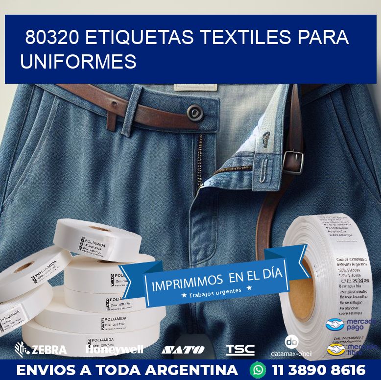 80320 ETIQUETAS TEXTILES PARA UNIFORMES
