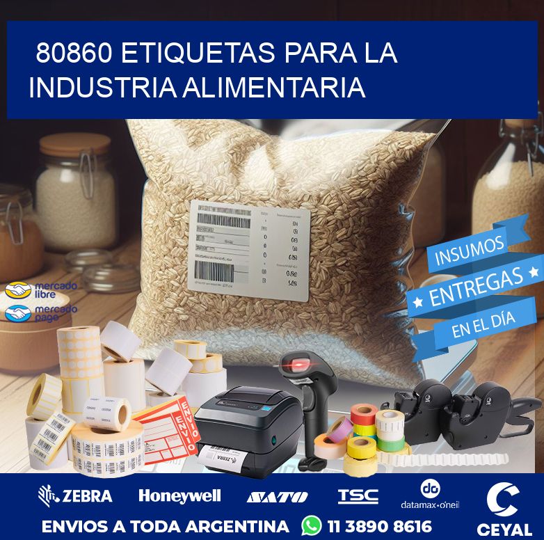 80860 ETIQUETAS PARA LA INDUSTRIA ALIMENTARIA