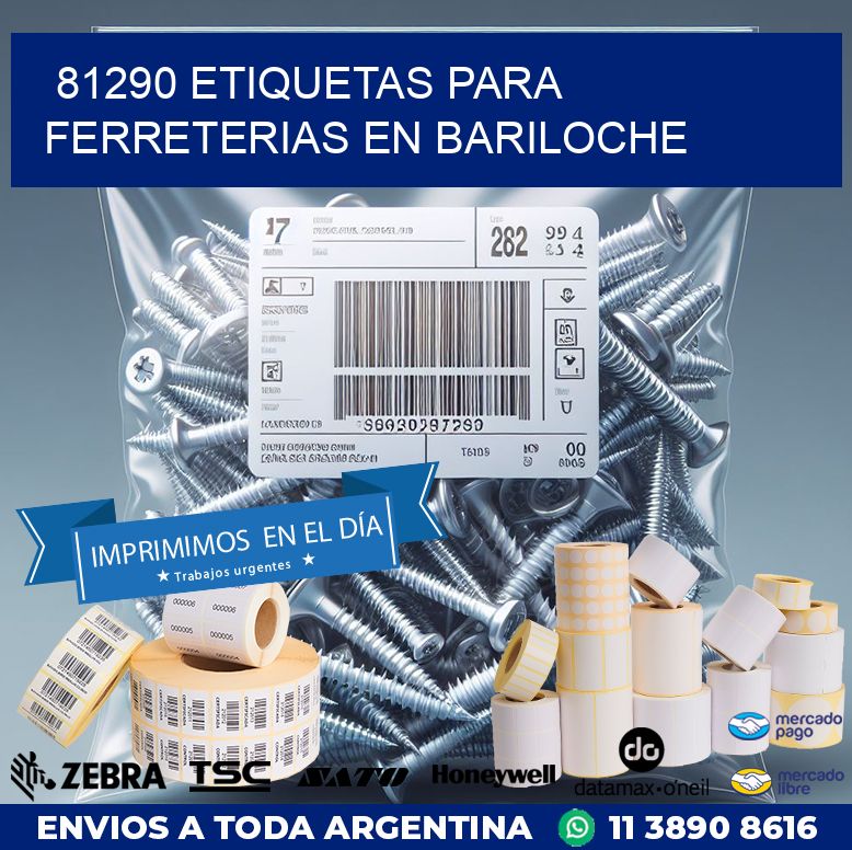 81290 ETIQUETAS PARA FERRETERIAS EN BARILOCHE