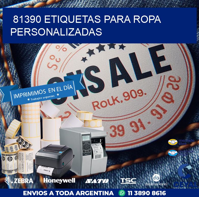 81390 ETIQUETAS PARA ROPA PERSONALIZADAS