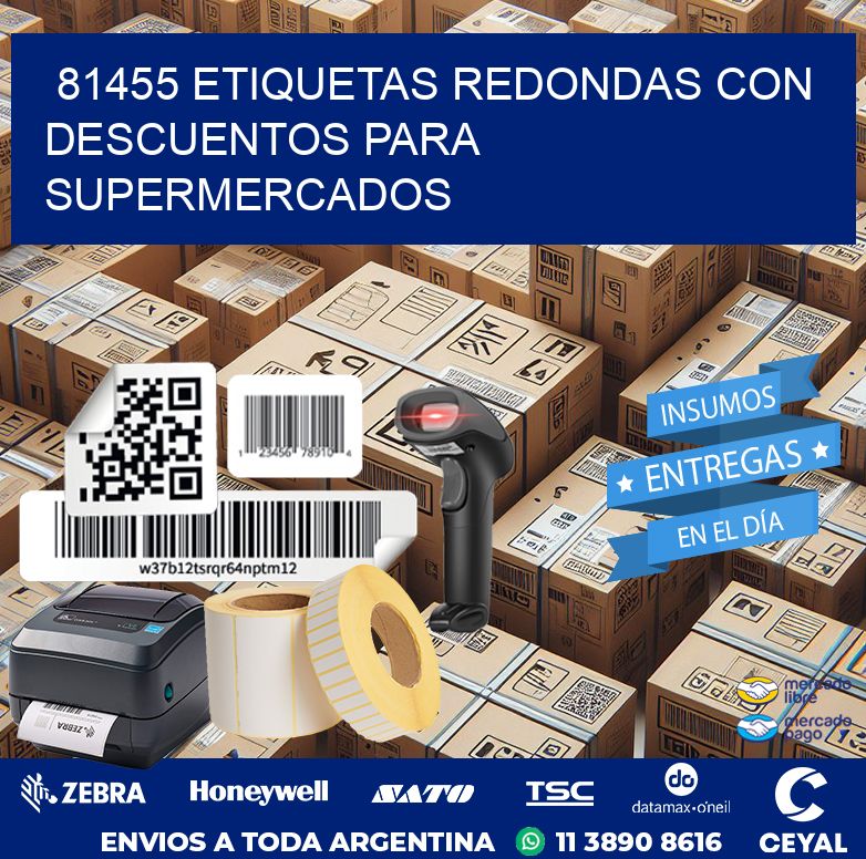 81455 ETIQUETAS REDONDAS CON DESCUENTOS PARA SUPERMERCADOS