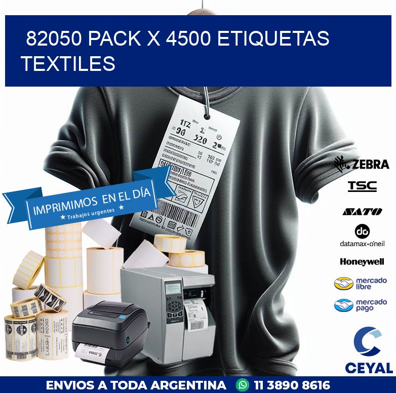 82050 PACK X 4500 ETIQUETAS TEXTILES