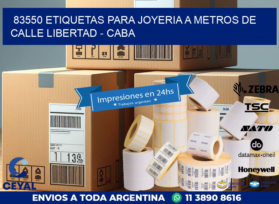 83550 ETIQUETAS PARA JOYERIA A METROS DE CALLE LIBERTAD – CABA