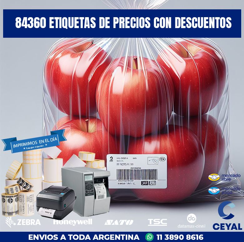 84360 ETIQUETAS DE PRECIOS CON DESCUENTOS