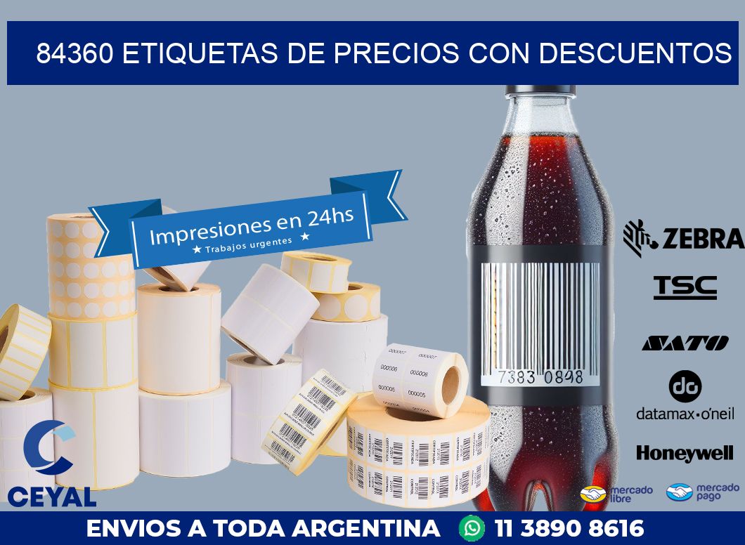 84360 ETIQUETAS DE PRECIOS CON DESCUENTOS
